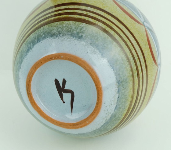 Image 1 of Kroesselbach mid century VASE Krug abstraktes Muster 1950er 60er Jahre