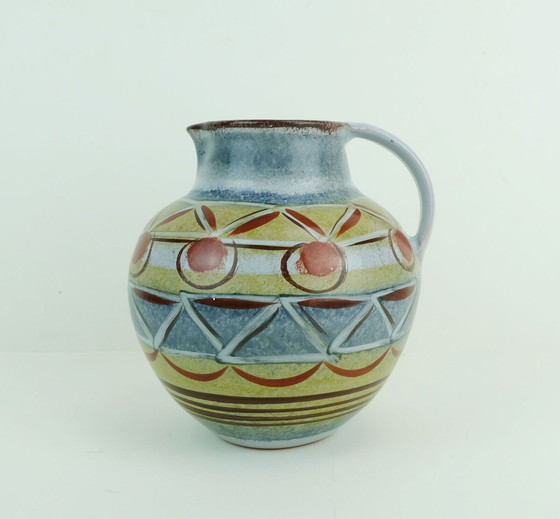 Image 1 of Kroesselbach mid century VASE Krug abstraktes Muster 1950er 60er Jahre