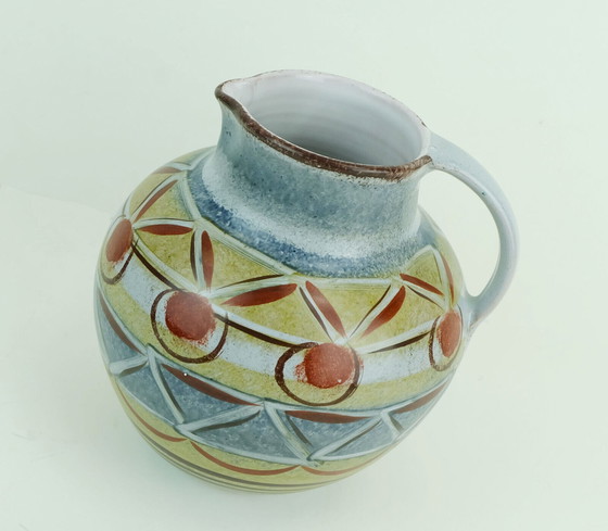 Image 1 of Kroesselbach mid century VASE Krug abstraktes Muster 1950er 60er Jahre