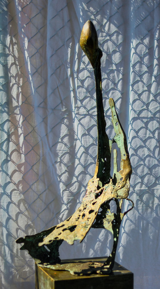 Image 1 of Bronzestatue Evert van Fucht - Optimist