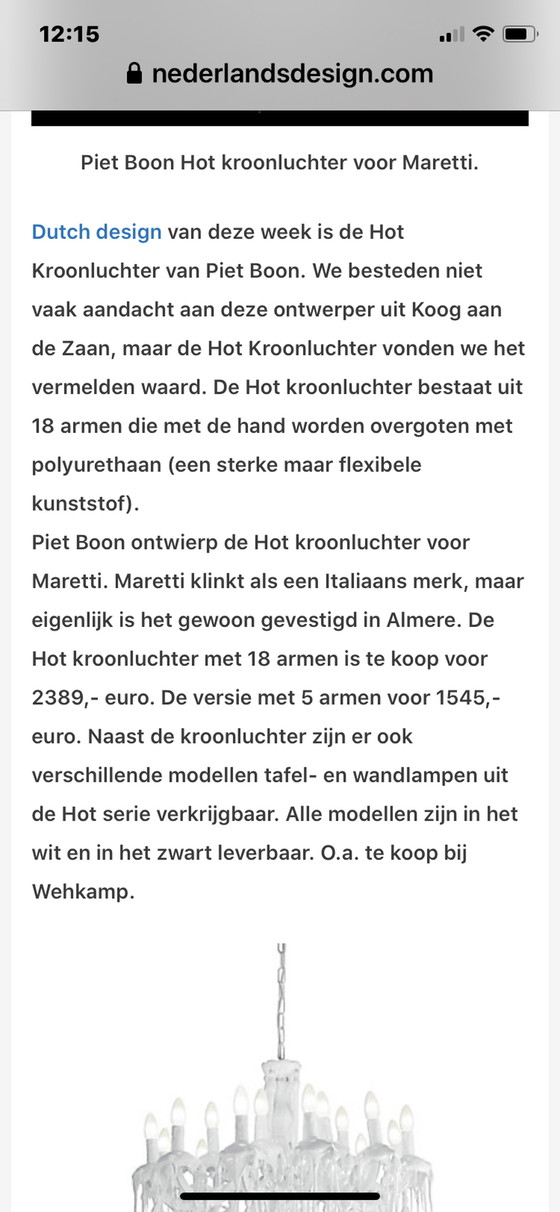 Image 1 of Peter Segen. heiße Kronenlampe