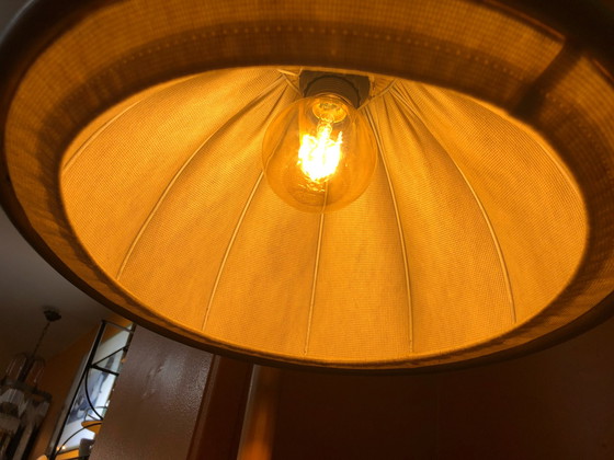 Image 1 of Bambustisch mit Hängelampe 60er Jahre