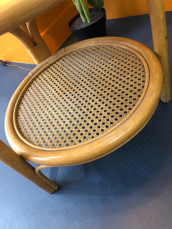 Image 1 of Bambustisch mit Hängelampe 60er Jahre