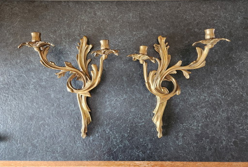 2x Vintage Wandleuchten