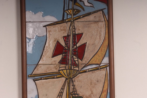 Image 1 of Kreuzritter-Fliesentableau von Atelier Ardeco Vallauris