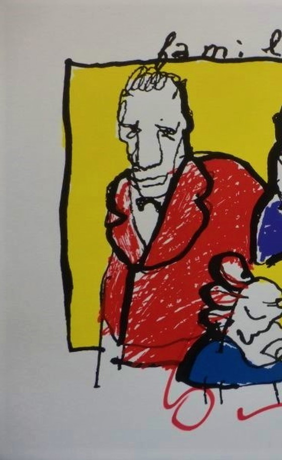 Image 1 of Herman Brood - Großer Farbsiebdruck Family Affair - Handsigniert.