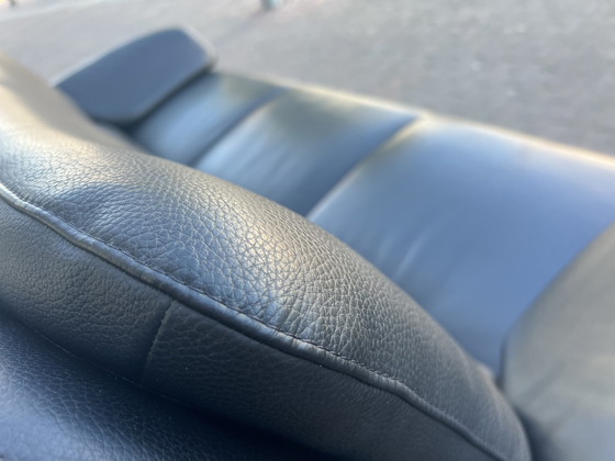 Image 1 of Leolux Catalpa 3-Sitzer-Sofa aus schwarzem Leder