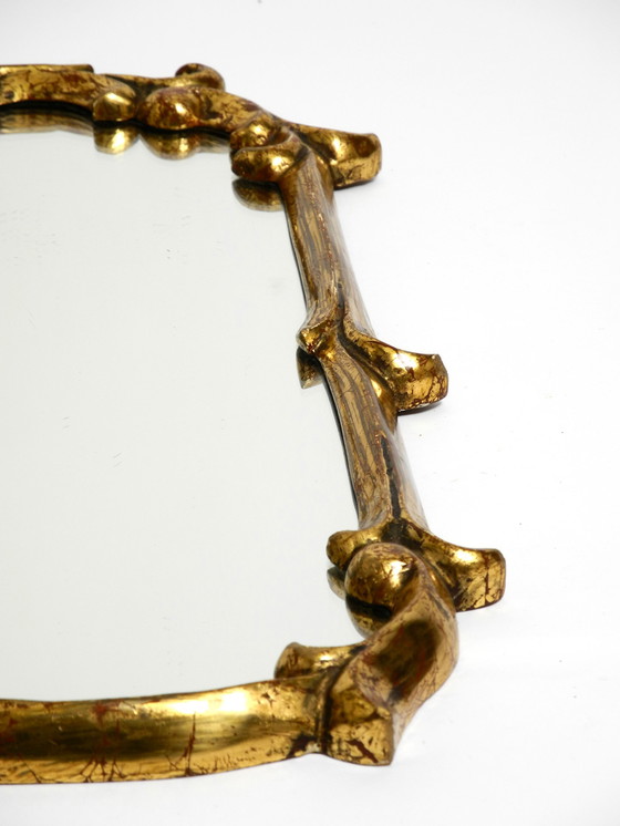 Image 1 of Wunderschöner vergoldeter Wandspiegel aus Holz aus der Moderne Mitte des Jahrhunderts