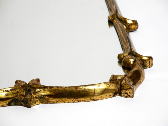 Image 1 of Wunderschöner vergoldeter Wandspiegel aus Holz aus der Moderne Mitte des Jahrhunderts